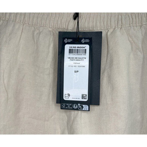 Vero Moda NWT - Culotte Pants in Cream High Waisted Wide Leg Size Small - Picture 2 of 3